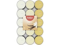 Bolsius Čajové 30ks Vanilla basic trojfarebné, vonné sviečky