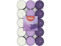 Bolsius Čajové 30ks Lavender basic trojfarebné, vonné sviečky