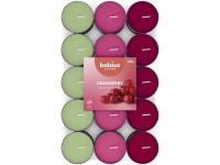 Bolsius Čajové 30ks Cranberry basic trojfarebné, vonné sviečky