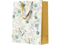 Ajándéktasak 200x100x250 mm Eukaliptusz levelek/prémium