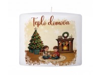 Elipsa 115x53x100mm Teplo domova, svíčka