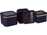 Darčeková krabička set 3ks 190x140x190/210x160x210/240x180x240mm modrá
