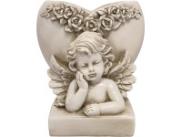 Anjel na podstavci 185x165x195mm béžová