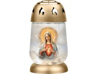 Bolsius Cin.Sklo 17cm vklad 75g 24h. Panna Mária zlatá