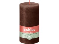 Bolsius Rustic Shine Válec 68x130mm Chocolate Brown, hnědá svíčka