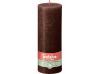 Bolsius Rustic Shine Válec 68x190mm Chocolate Brown, hnědá svíčka