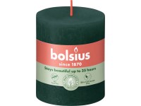 Bolsius Rustic Shine Válec 68x80mm Pine Green, zelená svíčka