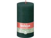 Bolsius Rustic Shine Válec 68x130mm Pine Green, zelená svíčka