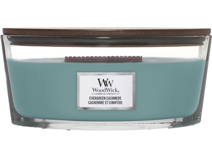 WoodWick Evergreen Cashmere svíčka loď