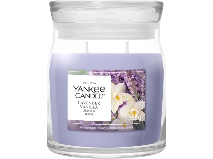 YANKEE CANDLE LAVENDER VANILLA SIGNATURE STŘEDNÍ