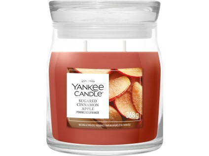 YANKEE CANDLE SUGARED CINNAMON APPLE SIGNATURE STŘEDNÍ